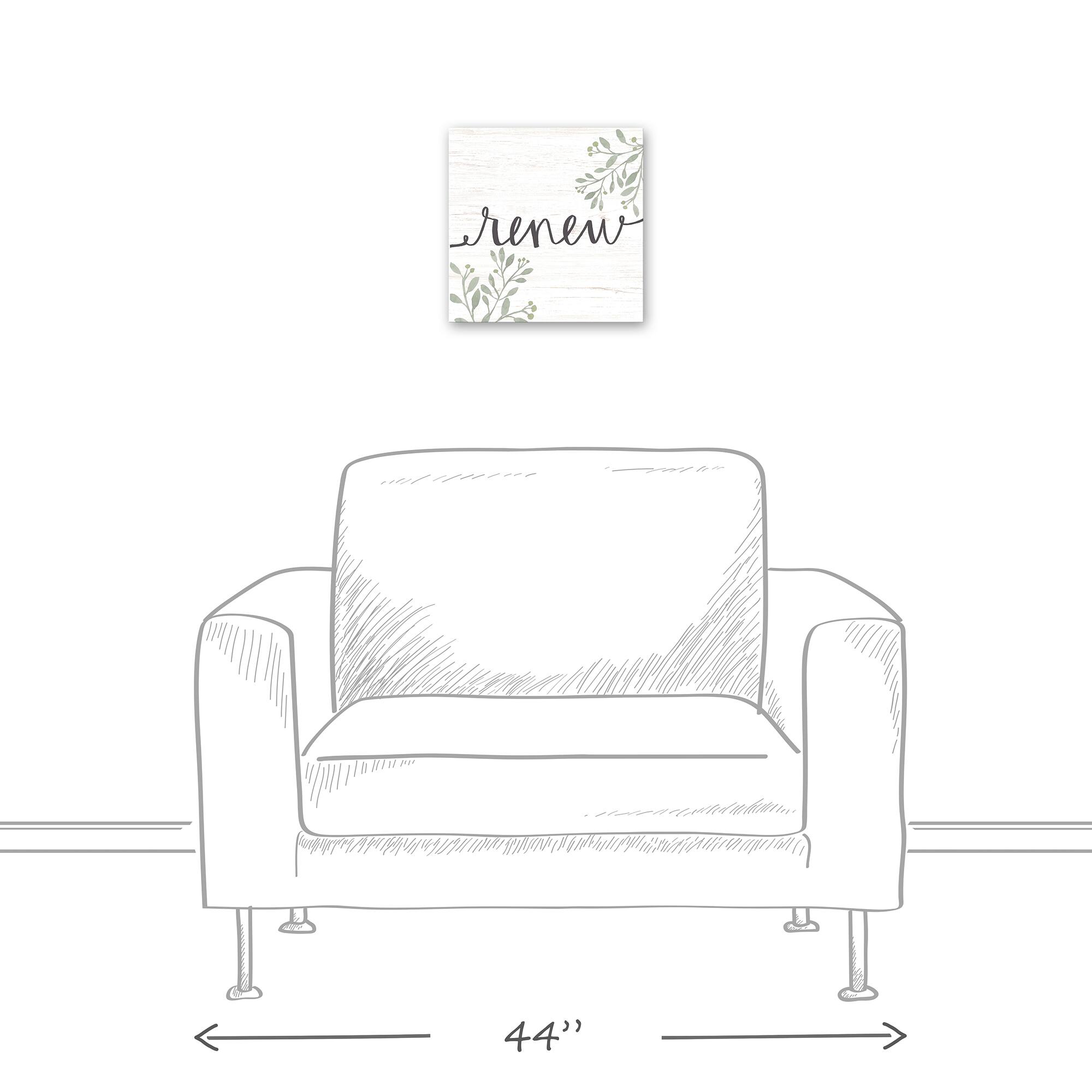 Renew Floral 12" x 12" Canvas Wall Art